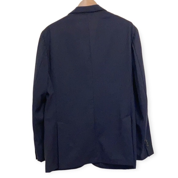Boggi Milano Navy Blue Travel Sport Coat Made in Italy Size EU 52R Multi Pockets - Picture 2 of 15